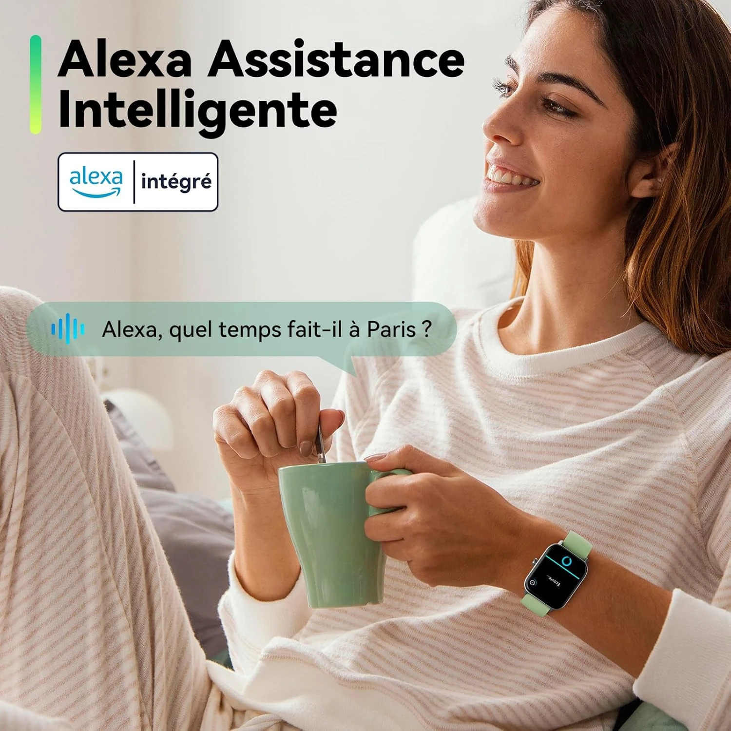 Montre Connectée Femme Verte 5 Montre Connectée Femme Verte – Image 3