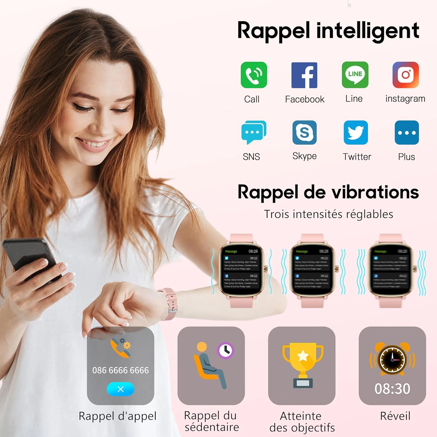 Montre Connectée Femme Sport Performante 4 Montre Connectée Femme Sport Performante – Image 2