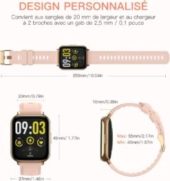 Smart Watch Intelligente Pour Filles 15 Smart Watch Intelligente Pour Filles -Monde Electronique Montre Connectee Fille 12 Ans dimensions
