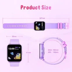 Montre Digitale Fille Violette 15 Montre Digitale Fille Violette -Monde Electronique Montre Connectee Fille 8 Ans dimensions