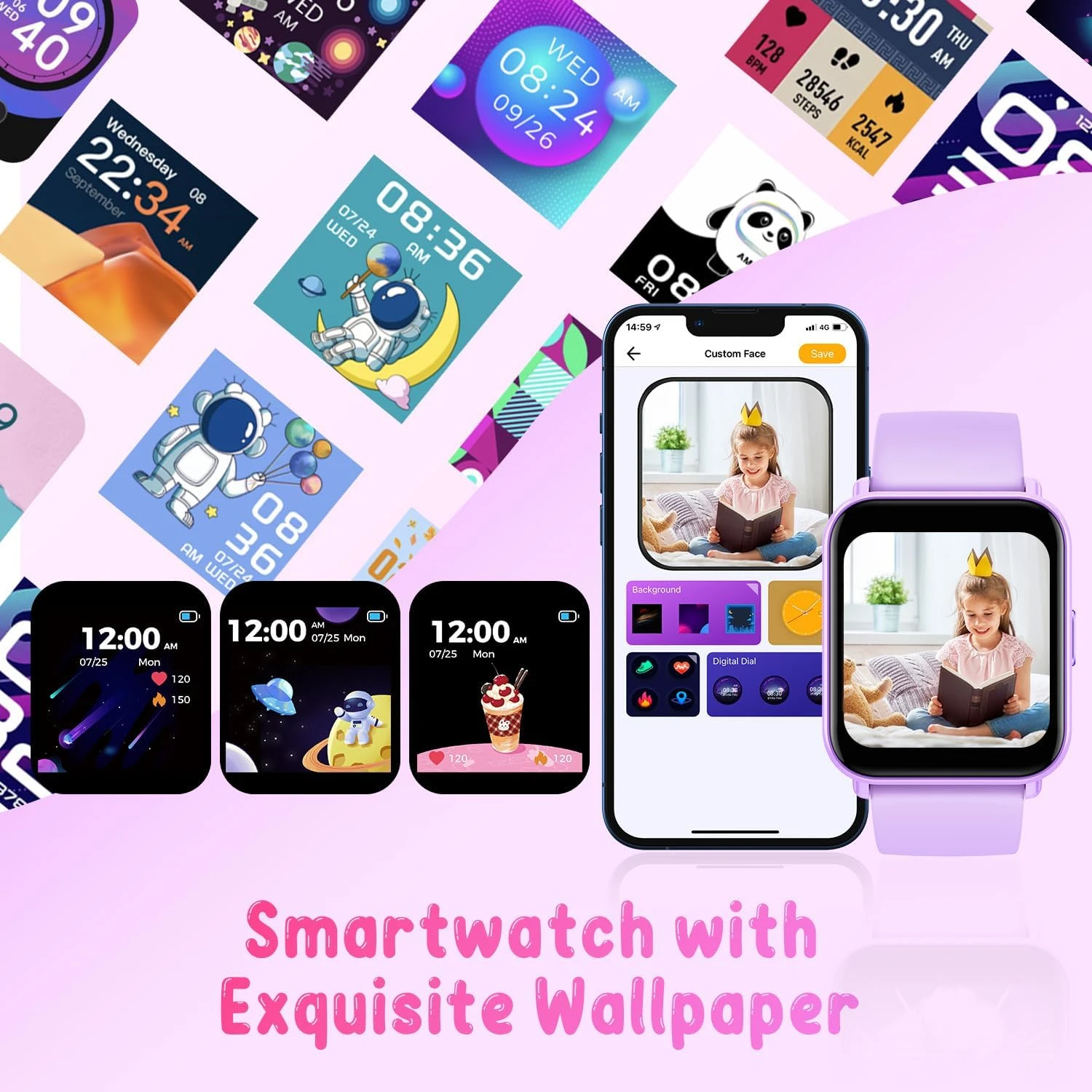 Montre Digitale Fille Violette 8 Montre Digitale Fille Violette – Image 6