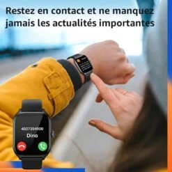 Montre Connectée Fréquence Cardiaque -Monde Electronique Montre Connectee Frequence Cardiaque appels