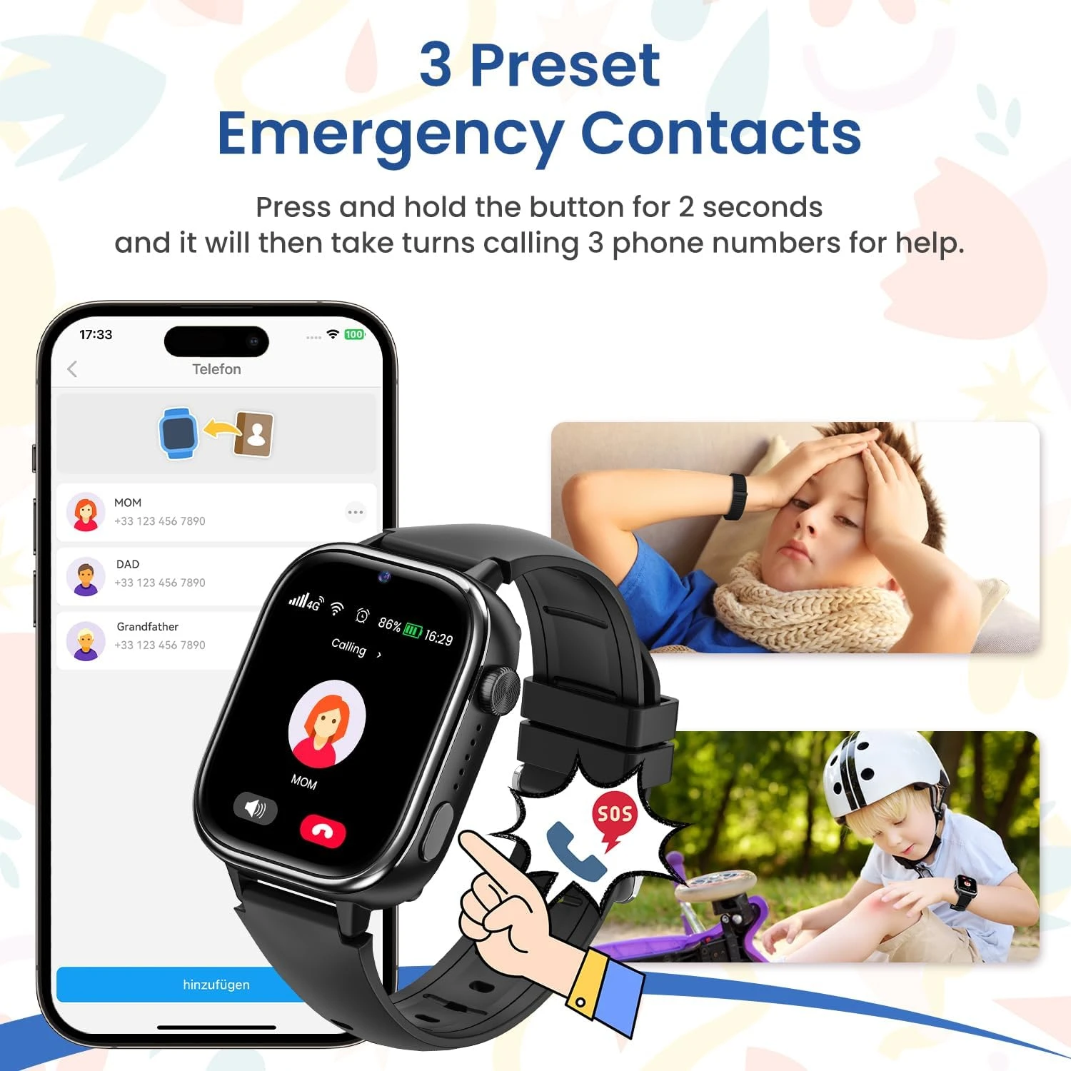 Montre Connectée Garçon 10 Ans GPS 6 Montre Connectée Garçon 10 Ans GPS – Image 4