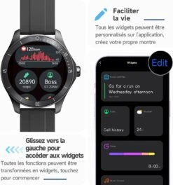 Montre Connectée Homme 44 Millimètres -Monde Electronique Montre Connectee Homme 44 millimetres telephone