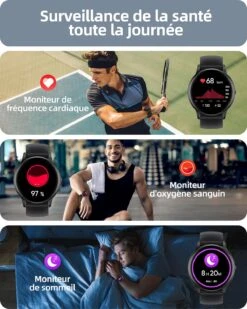 Smart Watch Homme Sport Bracelet Souple -Monde Electronique Montre Connectee Homme Bracelet Silicone differents modes de sport