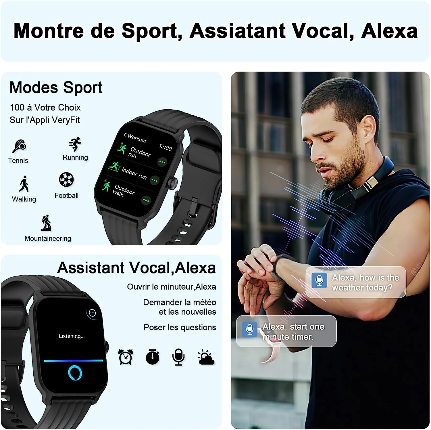 Montre Connectée IP68 Imperméable 4 Montre Connectée IP68 Imperméable – Image 2