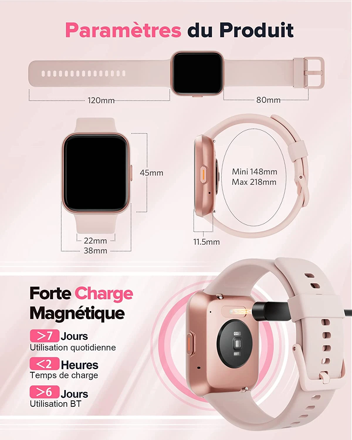 Montre Connectée Jeune Femme 10 Montre Connectée Jeune Femme – Image 8