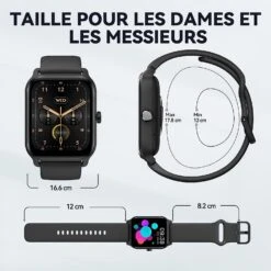 Montre Connectée Sport Waterproof 17 Montre Connectée Sport Waterproof -Monde Electronique Montre Connectee Sport Waterproof taille pour les dames et messiers