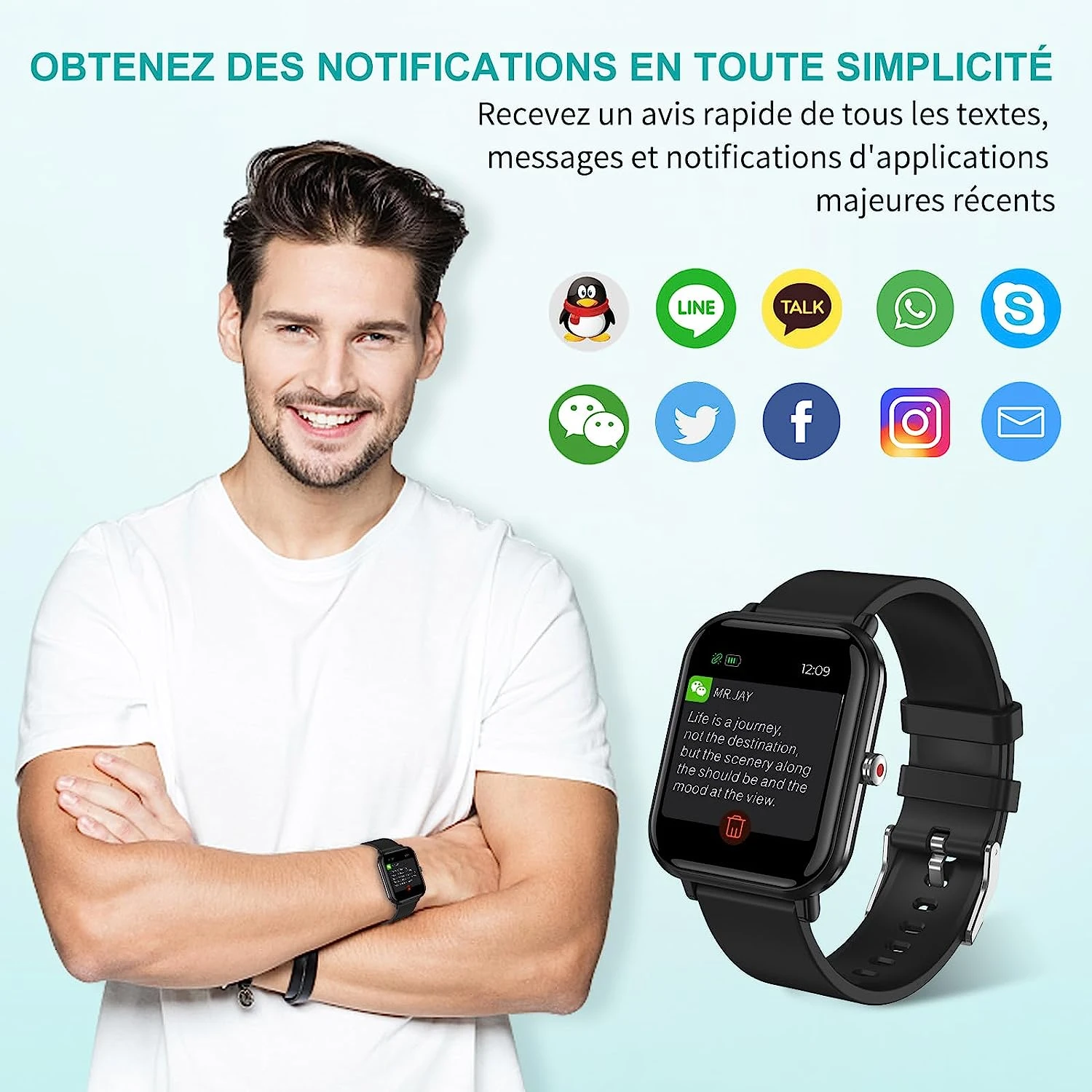 Montre Connectée Water Résistant 5 Montre Connectée Water Résistant – Image 3