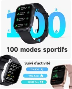 Montre Connectée Suivi Sport Et Santé -Monde Electronique Montre Connectee iPhone 12 Mini modes sport
