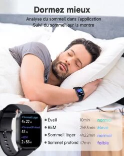 Montre Connectée Suivi Sport Et Santé -Monde Electronique Montre Connectee iPhone 12 Mini sommeil