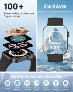 Montre Connectée Intelligente Sport -Monde Electronique Montre Connectee iPhone 15 100 modes sportifs