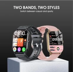 Montre Connectée Imperméable 2 Bracelets -Monde Electronique Montre Connectee impermeable 2 bracelets 2 couleurs