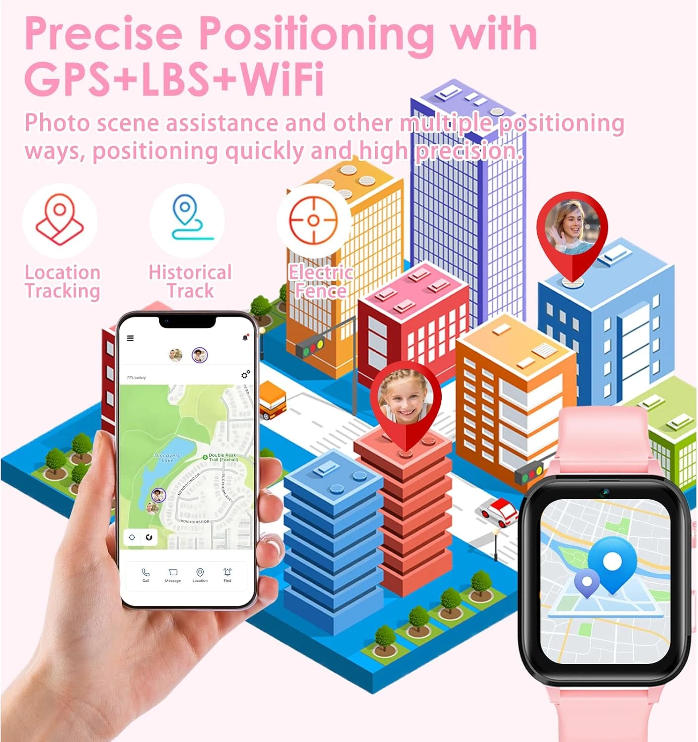 Montre GPS Pour Ado Fille 4 Montre GPS Pour Ado Fille – Image 2