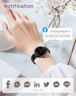 Montre Intelligente Femme Noir 11 Montre Intelligente Femme Noir -Monde Electronique Montre Intelligente Femme Noir notifications