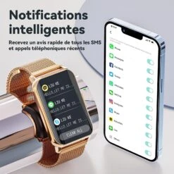 Montre Connectée Fille Avec Podomètre 12 Montre Connectée Fille Avec Podomètre -Monde Electronique Montre Pour Filles Connectee MingTaw notifications intelligentes