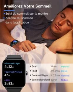 Montre Intelligente Imperméable De 1.8 Pouce -Monde Electronique Montre Qui Va Sous LEau ameliorez votre sommeil