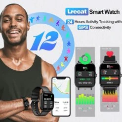 Montre Connectée Intelligente Homme -Monde Electronique Montre Sport Lrecat homme mode sport