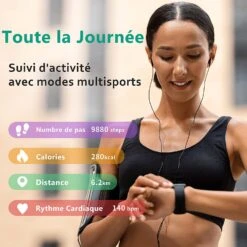 Montre Digitale Connectée Femme 9 Montre Digitale Connectée Femme -Monde Electronique Montre Sport Popglory pour femmes suivi activite journaliere