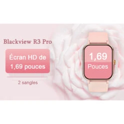 Montre Connectée Femme Avec Notification -Monde Electronique Montre cardio Blackview R3 Pro 1.69 pouce