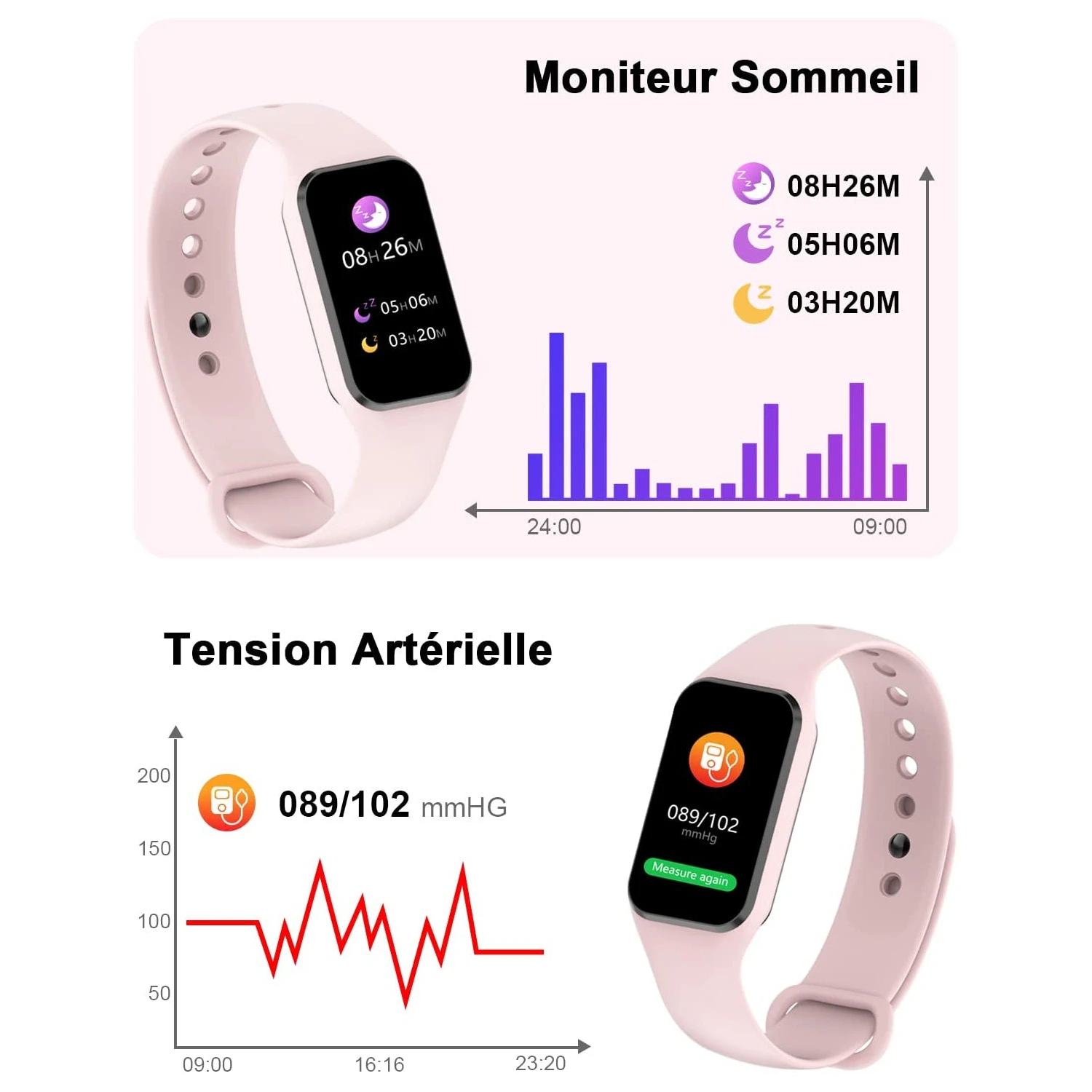 Montre Connectée Pression Artérielle Femme 5 Montre Connectée Pression Artérielle Femme – Image 3