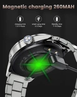 Montre Connectée Adolescent Argent -Monde Electronique Montre connectee Adolescent Argent charge magnetique