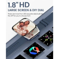 Montre Connectée Adolescent Bleu -Monde Electronique Montre connectee Adolescent Bleu grand ecran HD