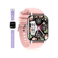 Montre Connectée Ado Sans Carte SIM -Monde Electronique Montre connectee Adolescent PopGlory rose Double bracelet