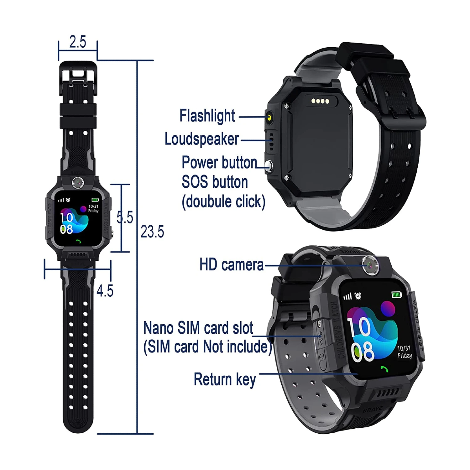 Montre Connectée Adolescent Avec Carte Sim 5 Montre Connectée Adolescent Avec Carte Sim – Image 3