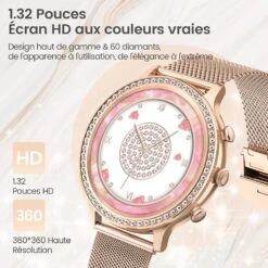 Montre Connectée Adolescente Diamant 14 Montre Connectée Adolescente Diamant -Monde Electronique Montre connectee Adolescente Diamant grand ecran