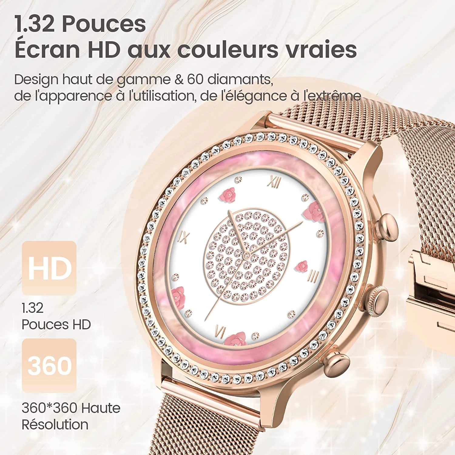 Montre Connectée Adolescente Diamant 8 Montre Connectée Adolescente Diamant – Image 6
