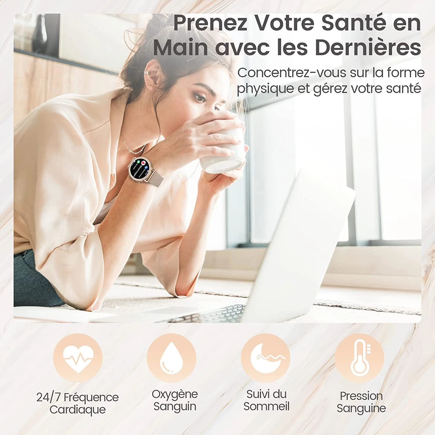 Montre Connectée Adolescente Diamant 6 Montre Connectée Adolescente Diamant – Image 4