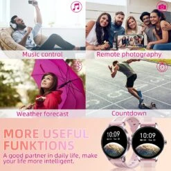 Montre Fille Sport -Monde Electronique Montre connectee Adolescente Kungix multi utilisation