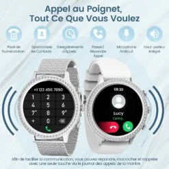 Montre Connectée Adolescente Strass -Monde Electronique Montre connectee Adolescente Strass appel telephonique