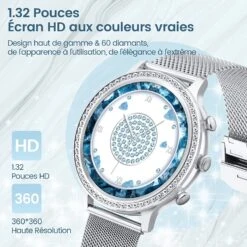 Montre Connectée Adolescente Strass -Monde Electronique Montre connectee Adolescente Strass grand ecran
