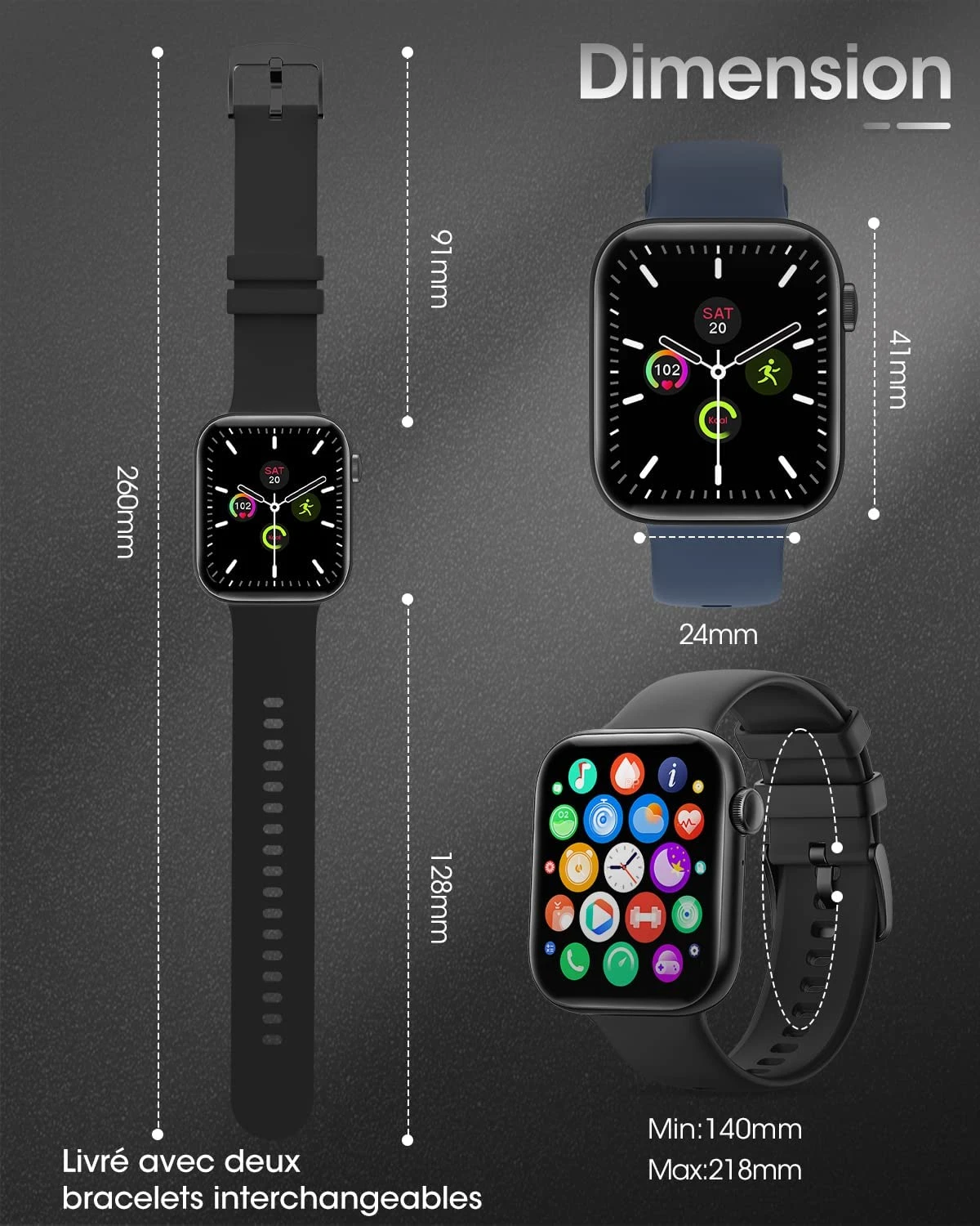 Montre Connectée Polyvalente 9 Montre Connectée Polyvalente – Image 7