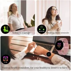 Montre Intelligente Or Femme -Monde Electronique Montre connectee Femme Amorus notifs