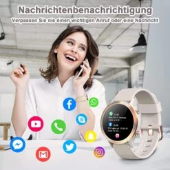 Montre Connectée Femme Cadran Rond -Monde Electronique Montre connectee Femme Blackview notifications