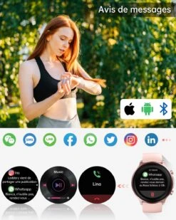 Montre Connectée Femme Bracelet Silicone -Monde Electronique Montre connectee Femme Bracelet Silicone sport