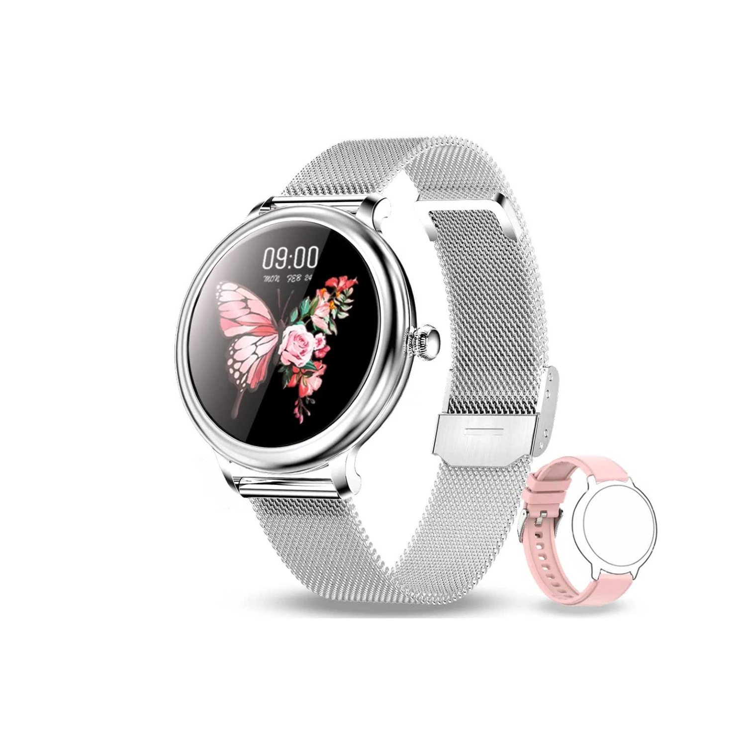 Montre Connectée Femme Élégante Argent 3 Montre Connectée Femme Élégante Argent