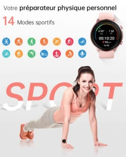 Montre Connectée Femme Sommeil -Monde Electronique Montre connectee Femme Sommeil 14 modes sportifs