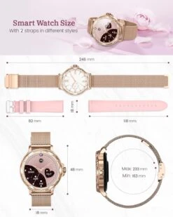 Montre Connectée Femme Strass -Monde Electronique Montre connectee Femme Strass dimensions