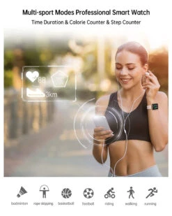 Montre Sport Femme Avec Tensiomètre -Monde Electronique Montre connectee Femme avec Tensiometre sport 1