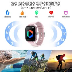 Montre Connectée Fille Appel SMS -Monde Electronique Montre connectee Fille 13 ans 28 mode sportifs
