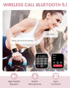 Montre Intelligente Rose Pour Jeune Fille -Monde Electronique Montre connectee Fille 13 ans appel bluetooth