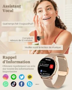Montre Connectée Tendance Pour Jeune Femme 12 Montre Connectée Tendance Pour Jeune Femme -Monde Electronique Montre connectee Fille Obkbo assistant vocal