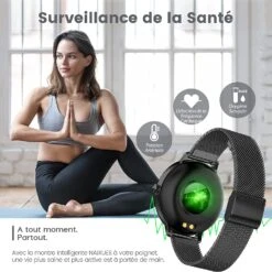 Montre Connectée Habillée Femme -Monde Electronique Montre connectee Habillee Femme yoga