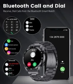 SmartWatch Homme Bracelet Métal 18 SmartWatch Homme Bracelet Métal -Monde Electronique Montre connectee Homme Bracelet Metal appels bluetooth