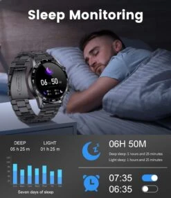 SmartWatch Homme Bracelet Métal 15 SmartWatch Homme Bracelet Métal -Monde Electronique Montre connectee Homme Bracelet Metal moniteur sommeil