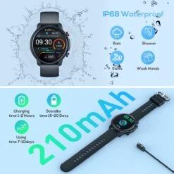 Montre Connectée Étanche IP68 -Monde Electronique Montre connectee Homme IP68 etanche et autonomie